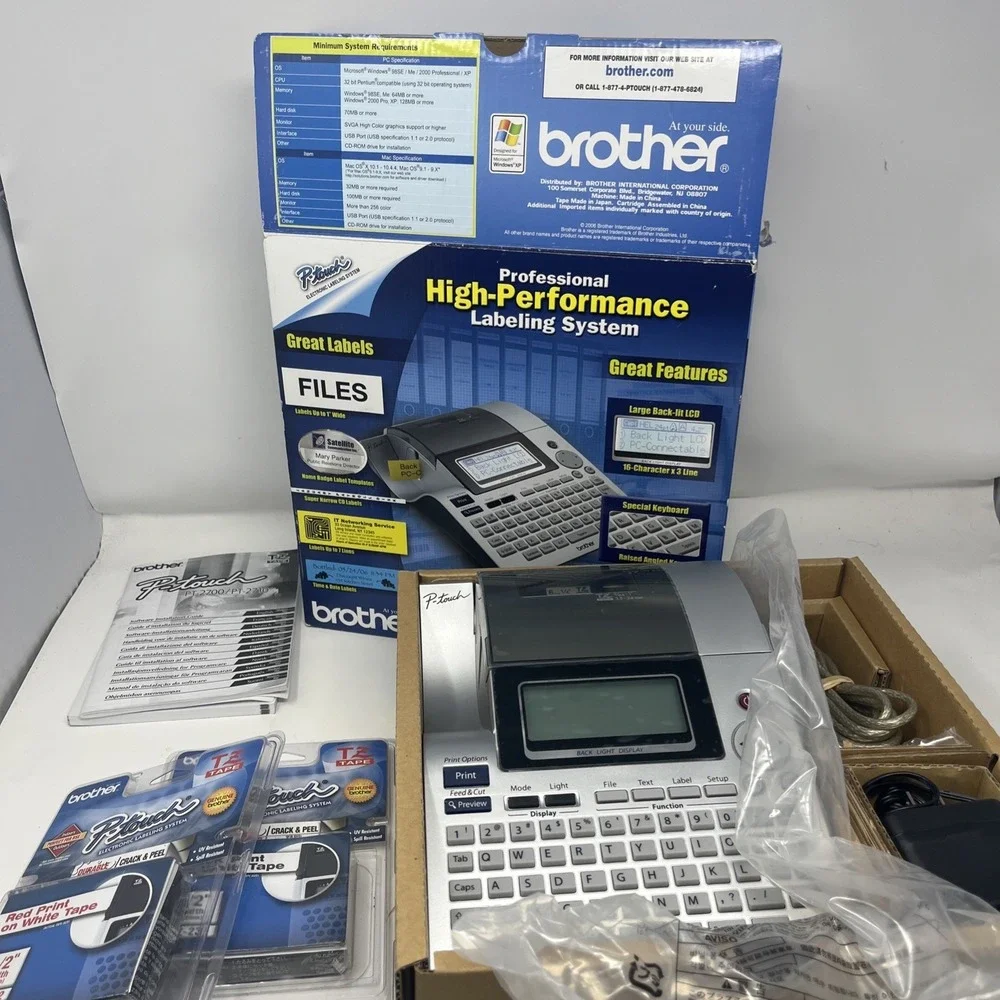 Brother P-Touch PT-2700 Thermal Printer Label Maker W/ Box Extra Tape Working